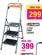  Stramm 3 Step Paint Ladder-Each