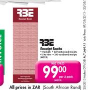 RBE Receipt Book-Per 2 Pack