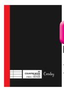 Crawley A4 Hard Cover Counter Book-Per 5 Pack