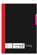 Crawley A4 Hard Cover Counter Book-Per 2 Pack