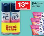 Glade Secrets Air Freshener Twin Pack-2x180ml