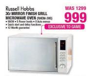 Russell Hobbs 30l Mirror Finish Grill Microwave Oven(RHEM-30G)-Each