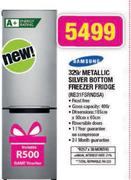 Samsung 329l Metallic Silver Bottom Freezer Fridge(RE31FSRNDSA)-Each