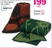 Mainstays Reversible Queen Blanket-Each