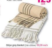 Stripe Grey Blanket-150x200cm Each