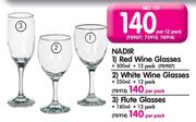 Nadir Red Wine Glasses-12's