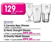 Arcoroc Cervoise Beer Glasses-6's