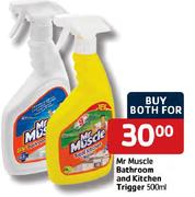 Mr Muscle Bathroom And Kitchen Trigger-500ml Each