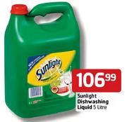 Sunlight Dishwashing Liquid-5Ltr Each