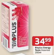 Bioplus Energy 200ml Tonic Assorted Each