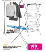 Home Single Bar Garment Rack,Mesh Top Ironing Board Or Expandable Clothes Dryer-Each