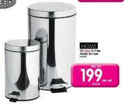 Home 12L Plus 3L Free Pedal Bin Set-Per Set