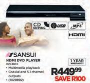 Sansui HDMI DVD Player(DVX3000)