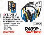 Sansui MP3 Player With Video Playback & Headphones(MP204-VP)