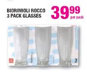 Biorimioli Rocco 3 Pack Glasses-Per Pack