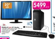 Packart Bell Desktop PC Plus 20" Monitor-Per Set