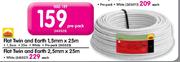 Flat Twin And Earth 1.5mmx25m White