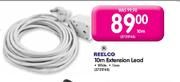 Reelco 10m Extension Lead 1mm White