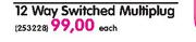 Digitech 12 Way Switched Multiplug Each