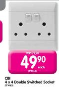 CBI 4x4 Double Switched Socket Each