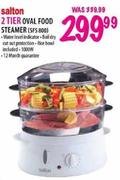 Salton 2 Tier Oval Food Steamer (SFS 800)
