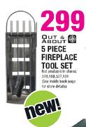 Out & About 5 Piece Fireplace Tool Set