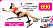 Trojan 3-In-1 Multi-Purpose Dumbbell Sit-Up 150 Bench-Each