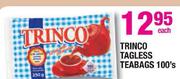 Trinco Tagless Teabags-100 Per Pack