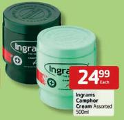Ingrams Camphor Cream - 500ml Each