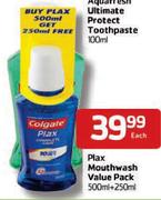 Plax Mouthwash Value Pack - 500ml+250ml Each