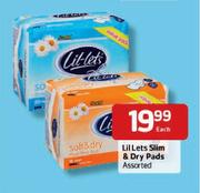 Lil Lets Slim Dry Pads Assorted - Each