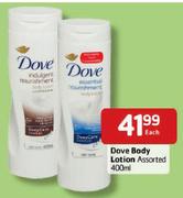 Dove Body Lotion Assorted - 400ml Each