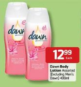 Dawn Body Lotion Assorted - 400ml Each
