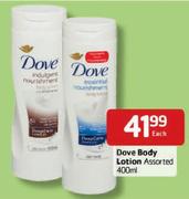 Dove Body Lotion-400ml Each