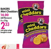 Bakers Mini Cheddars-33gm Each