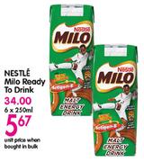 Nestle Milo Ready To Drink-6 x 250ml