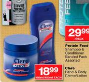 Clere Hand & Body Creme/Lotion-400ml/450ml Each