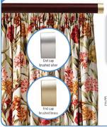 Curtain Track Clip-On-Wood Rod(Mahogany Colour Only)-2.5m