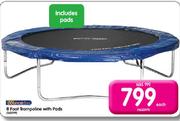 Bounce 8 Foot Trampoline With Pads-Each