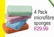 Addis 4 Pack Microfibre Sponges