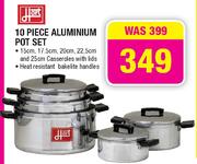 Hort 10 Piece Aluminium Pot Set