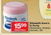 Elizabeth Anne's & Purity Akwaroom Verskeidenheid-250ml/350ml Elk