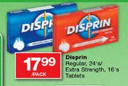 Disprin Regular,24's/Extra Strength,16's Tablets-Per Pack