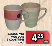 Golden Mile Mug Dots 3 Col / Stripes-Each