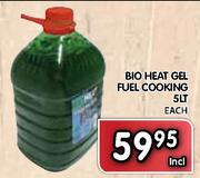 Bio Heat Gel Fuel Cooking-5L Each