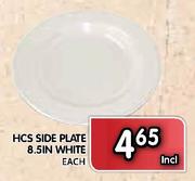 HCS Side Plate 8.5IN White-Each