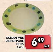 Golden Mile Dinner Plate Dots-Each