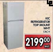 KIC Refrigerator Top Mount WHT-Each