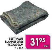 Best Value Blanket Grey 150 x 200Cm-Each
