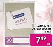 Marline File Display 30 Sheet-Each